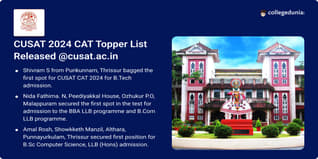 CUSAT CAT 2024 Topper List Out, Check Stream-wise Toppers Names Here